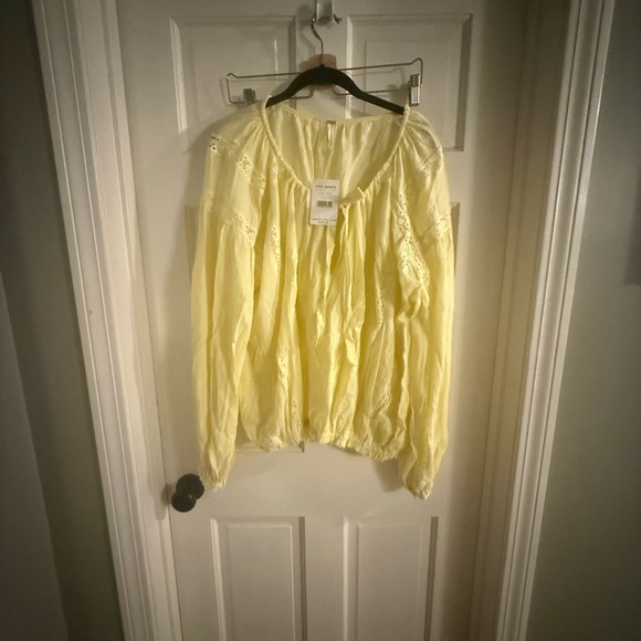 Free People Yellow Blouse - Picture 1 of 2